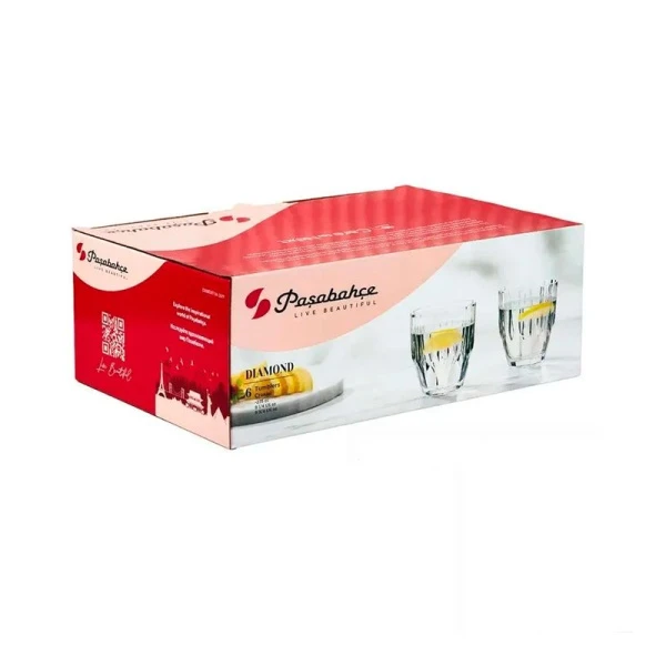 Стаканы набор 6шт 275мл стекло ДАЙМОНД (4)