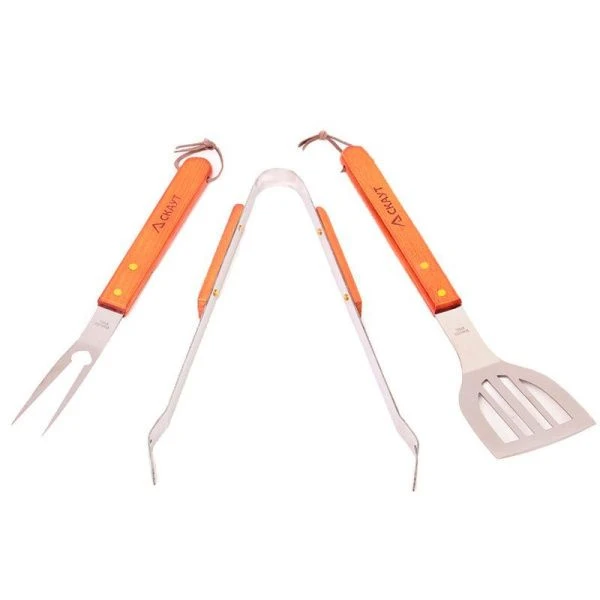 Набор для барбекю 3пр (вилка 33см, лопатка 35см, щипцы 33см) нерж.сталь дер.ручки Скаут (48) Набор для барбекю 3пр (вилка 33см, лопатка 35см, щипцы 33см) нерж.сталь дер.ручки Скаут (48)