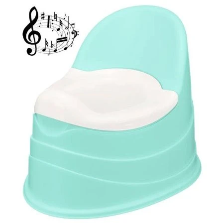 Горшок детский музыкальный 390*310*305мм пластик зеленый (4)