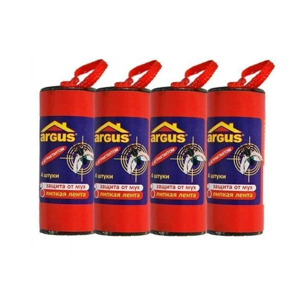 Лента липкая от мух 4шт. в плёнке ARGUS (150) AR-438