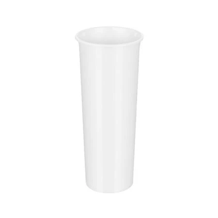 Ваза для цветов 26см d11см пластик белая (18) 221315529/01