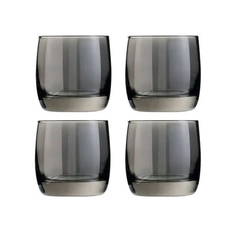 Стаканы набор 4шт 310мл стекло СИЯЮЩИЙ ГРАФИТ низкие (4)