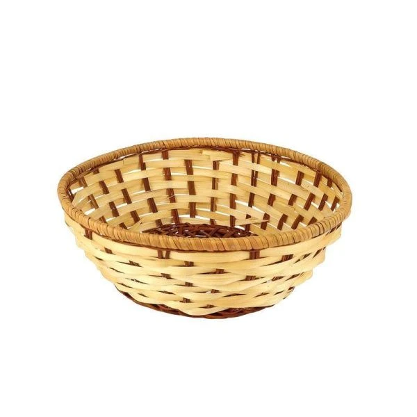 Корзинка плетеная лоза 19*6см круглая бежевая