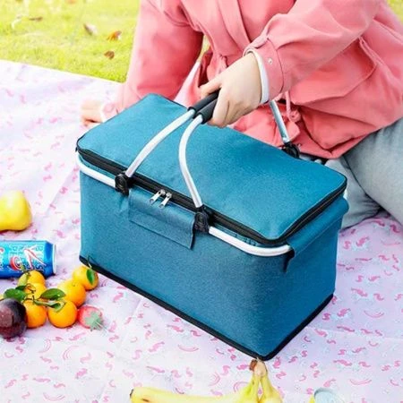 Термосумка 41*22*23см текстиль серая DFB130gray (30)