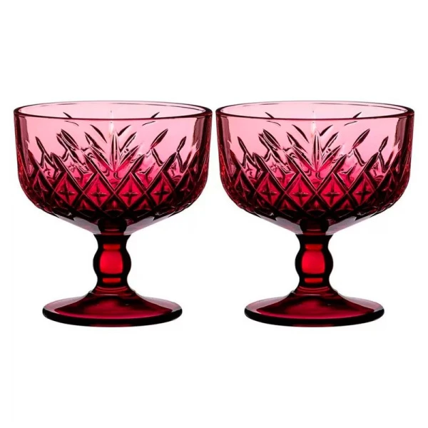 Креманки набор 2шт 275мл стекло ТАЙМЛЕСС фуксия 440211F (1201450) (12)