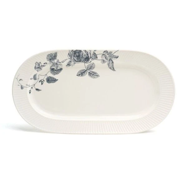 Блюдо 35,5*19*2,5см фарфор Blue Garden овальное (12)