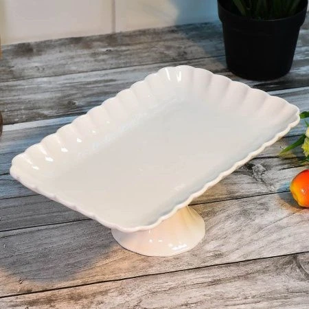 Фруктовница на ножке фарфор 25,4см (4)