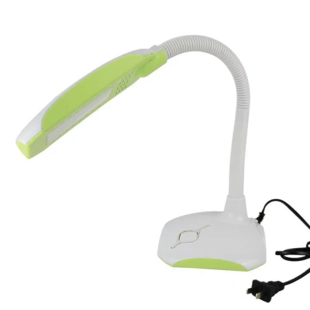 Лампа настольная с переходником бело-салатовая 49см  (12)