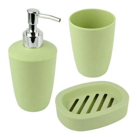 Набор для ванной комнаты пластик 3пр зеленый JC-12541 (48)