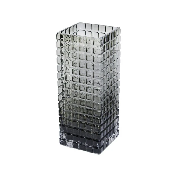 Ваза для цветов 25*10см стекло серая JC-15883 (15)