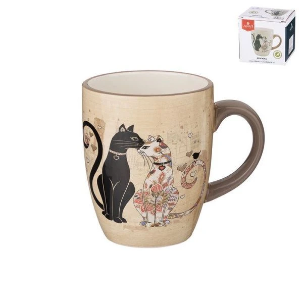 Кружка 300мл керамика ПАРИЖСКИЕ КОТЫ (72)