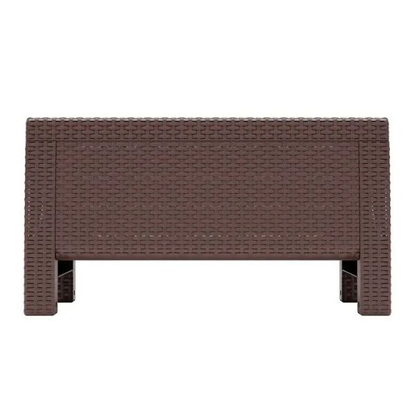 Стол пластик Ротанг-плюс 76,5*57*42см венге (1) ВЫВОД