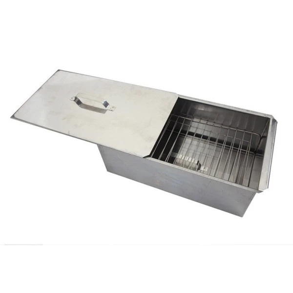 Коптильня 2-х уровневая 500*270*175мм толщ. 0,8мм нерж.сталь с поддоном 2К-К007/S049 (1)