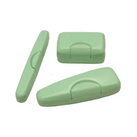 Дорожный набор 3пр Трио (мыльница, футляры для бритвы и зубной щетки) мята (35)