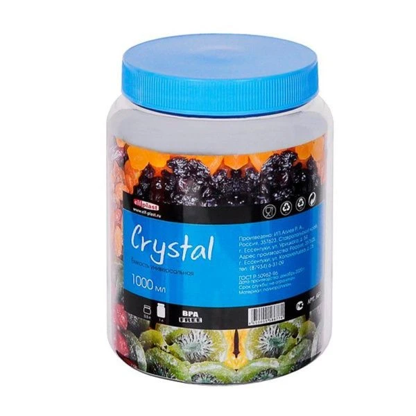 Банка 1л ПЭТ Crystal круглая (20)