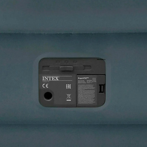 Матрас надувной двухместный флок ПВХ 203*152*42см с подголовником, встр.насосом 220В, до 272кг (2)