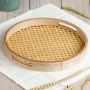 Поднос 30см дерево RATTAN круглый DMT001 (8) ВЫВОД