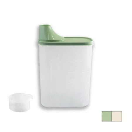Банка для сыпучих продуктов 2,2л 16*8*21см со стаканом пластик (9) Р2205