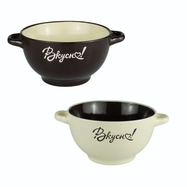 Бульонница 650мл керамика Вкусно (4/24)