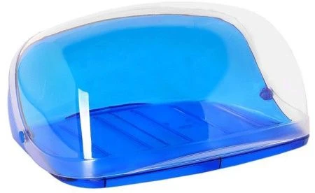 Хлебница 31,5*15*25,4см КРИСТАЛЛ малая синяя прозрачная (6)