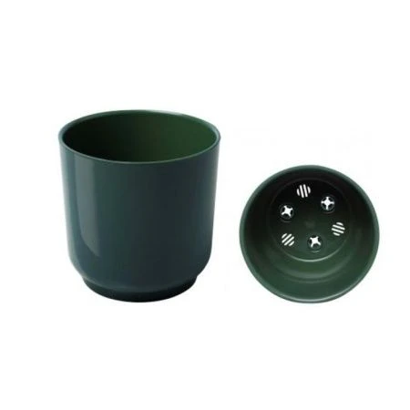 Горшок цветочный 17,3л 30*30см пластик ДЕЛЬТА с вкладкой нефрит (1)