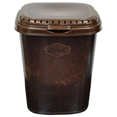 яяяКорзина для белья 55л с крышкой Кожа (8) ВЫВОД