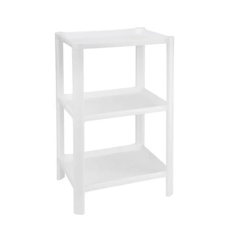 Полка 3 секции 340*280*527мм пластик Белая прямоугольная малая (4) ВЫВОД