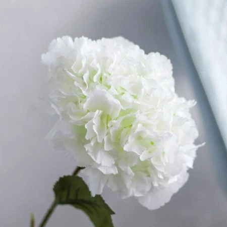 Цветы искусственные Гортензия белая 85см 25см пластик A34 (100/400)