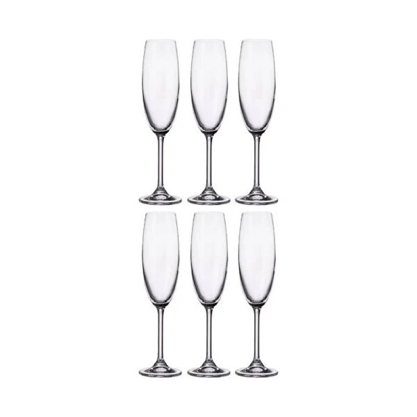 Бокалы для шампанского набор 6шт 250мл стекло БАРБАРА/МИЛВУС 1SD22/250 (8) 17168