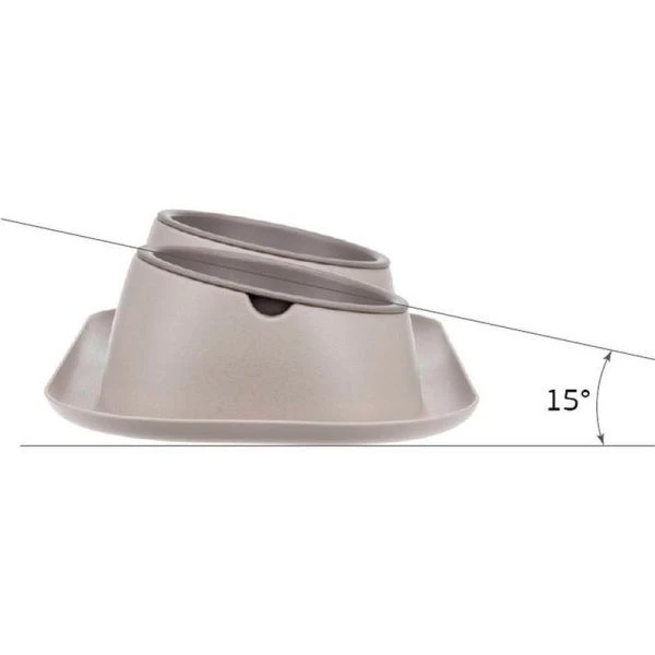 Миска для животных двойная 450мл пластик ТВИКС МАКСИ + подарок миска для медл. кормл. смоки (8)