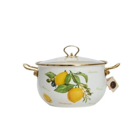 Кастрюля 6,5л эмаль со стекл.крышкой 24см (4)