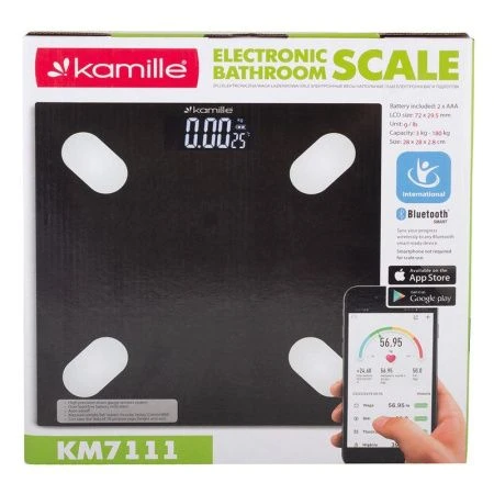 Весы напольные электронные 28*28*2,5см стекло до 180кг Smart арт.7111 (10)