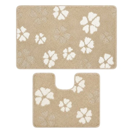Набор ковриков в ванную 2пр 60*100/50*60см полипропилен MAXIMUS 4980 BEIGE  2540