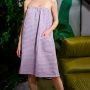 Полотенце банное (парео) 80*145см вафельное Boho сиреневый 100% хлопок, 290г/м2 6243529