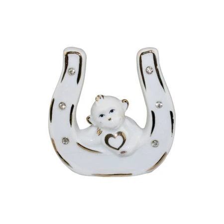 Фигурка Обезьянка с подковой фарфор 7,5*3,6*7,7см, B2976'DIN2879 (1-120)