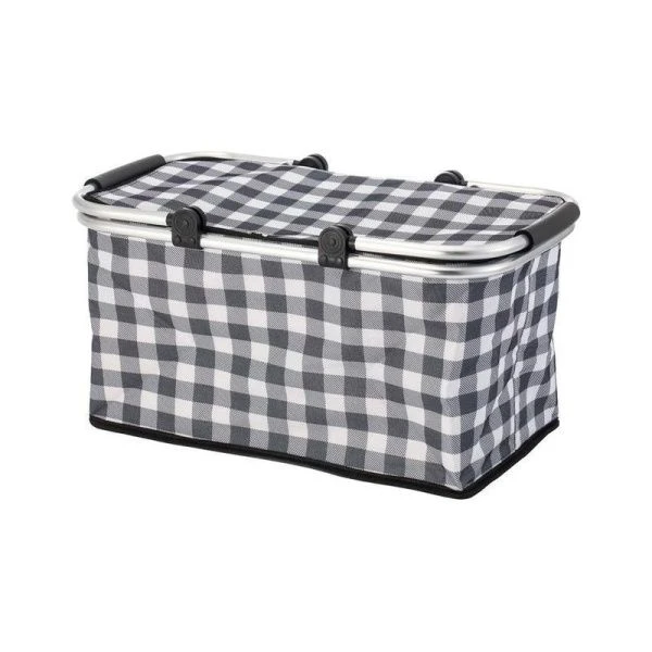 Термосумка складная 30л 48*27*24см полиэстер 600D с принтом серая клетка Ecos CB-7046-1 (20) ВЫВОД