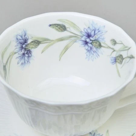 Чайный набор 4пр фарфор ВАСИЛЬКИ на 2 персоны 330мл (12)