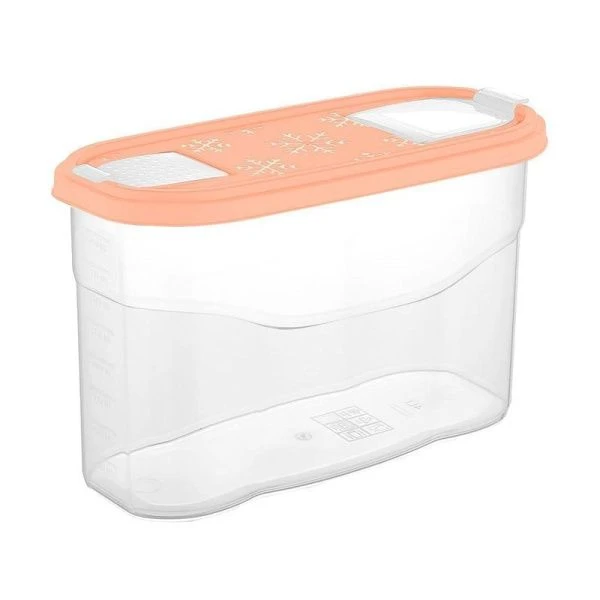 Банка для сыпучих продуктов 2,5л пластик Bergen персиковая карамель (10) ВЫВОД