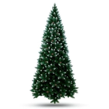 Елка искусственная 120см ЗАСНЕЖЕННАЯ с шишками 240 веток 6см pvc JC-14502/JC-14947 (1)