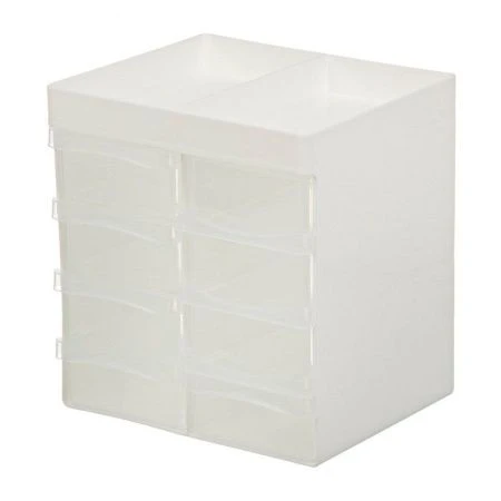 Органайзер для мелочей 190*160*202мм пластик белый/прозрачный (8)