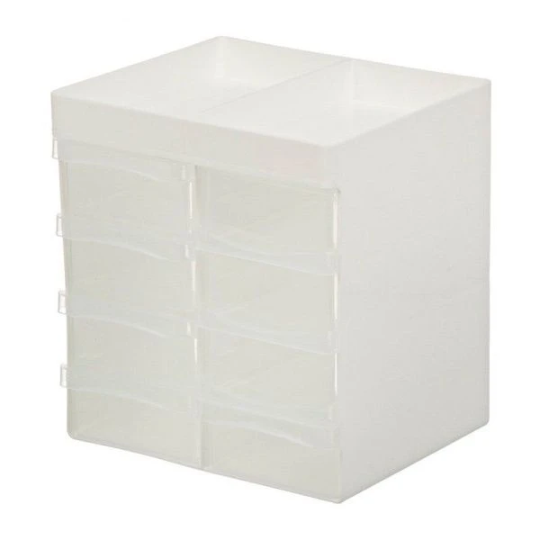 Органайзер для мелочей 190*160*202мм пластик белый/прозрачный (8)