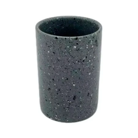 Стакан для зубных щеток 7,3*7,3*10,3см керамика GREY DR-81212 (24)
