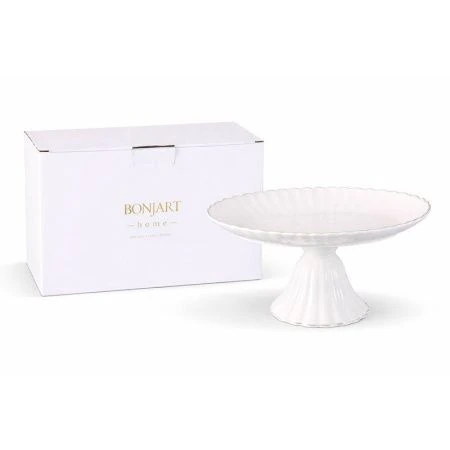 Фруктовница на ножке фарфор 30,5см Золотая линия (4)