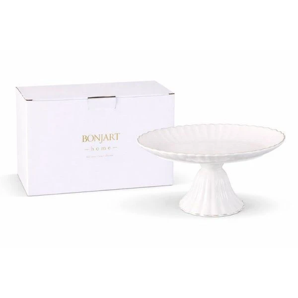 Фруктовница на ножке фарфор 30,5см Золотая линия (4)