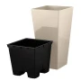 Горшок для цветов 19,4л 250*250*470мм пластик London Cube калифорнийский миндаль c дренаж.вставкой