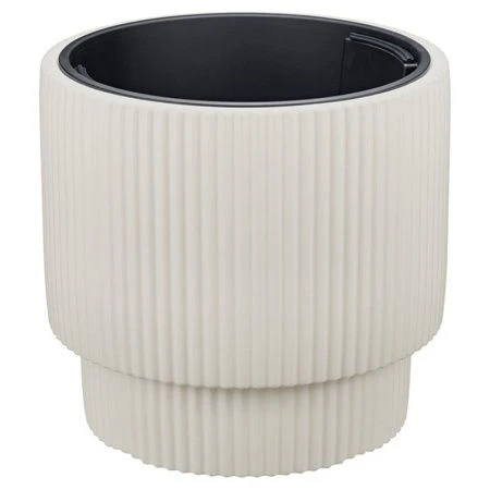 Кашпо 40л пластик СТРИП со вставкой Кремовый (1)
