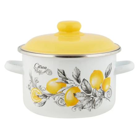 Кастрюля 5,5л эмаль Citron цилиндрическая ТМ Appetite 6RD221M (4)