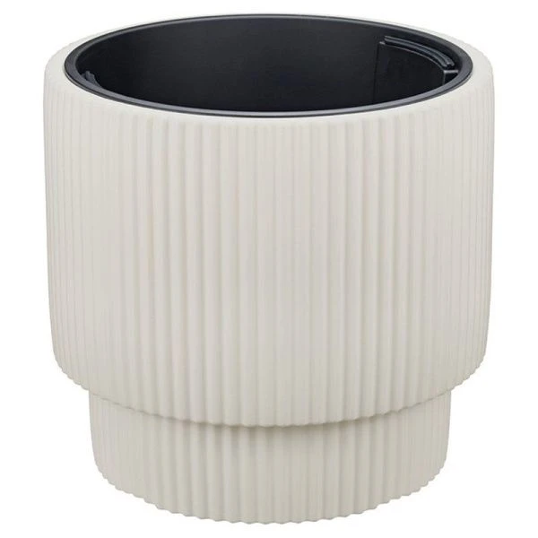 Кашпо 40л пластик СТРИП со вставкой Кремовый (1)