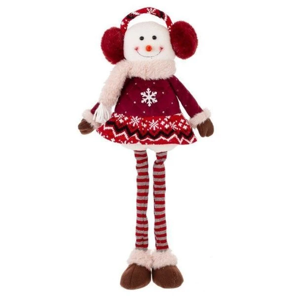 Игрушка мягкая Снеговик L20 W16 H53 см, 2в.