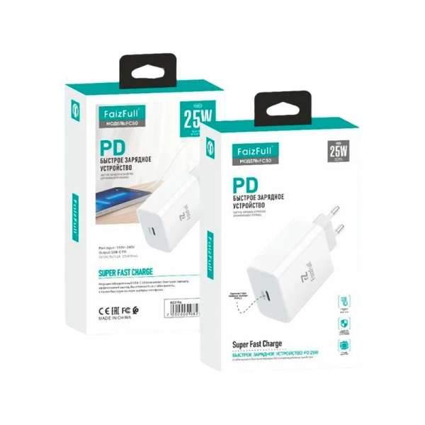 Зарядное устройство FaizFull FC50 USB-C PD25W (50)